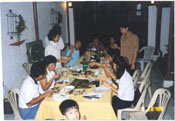 MC EATING .. ehe! meeting